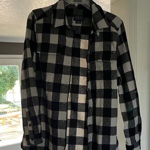 Pendleton Black and White Checkered Button Down Shirt